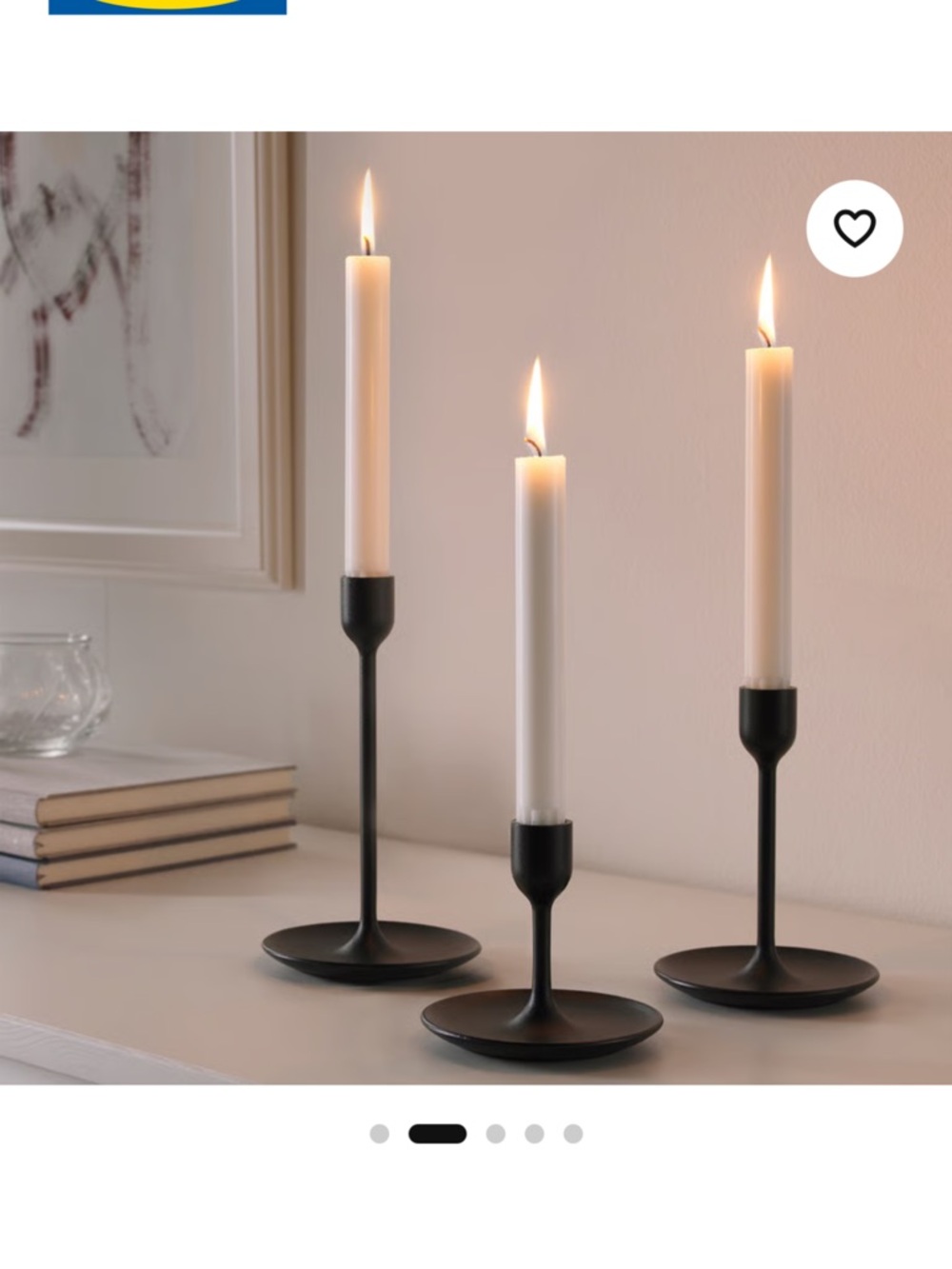IKEA Black Metal Candle Holders - Set of 3 - Picture 3 of 6